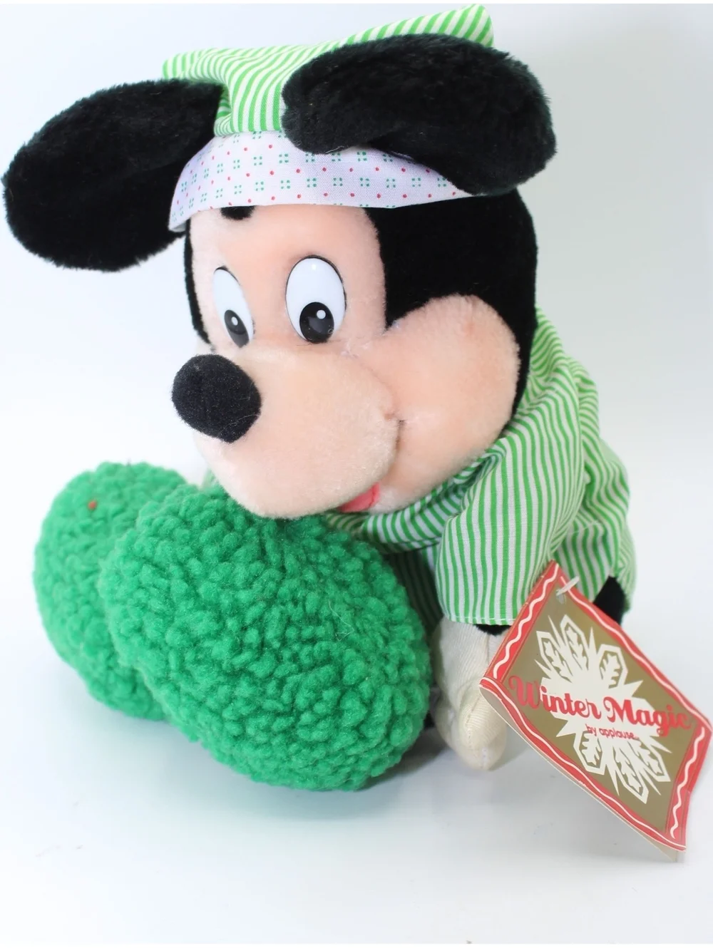 Vintage Disney Applause Winter Magic Mickey & Minnie Mouse Plush Doll Lot 2 Pcs.